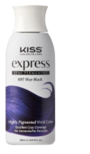 KISS EXPRESS SEMI-PERMANENT HAIR COLOR – BLUE BLACK