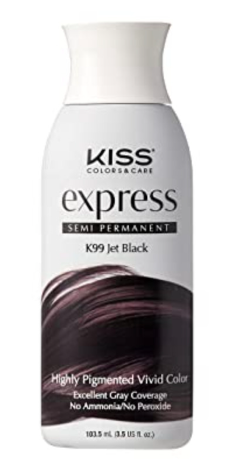 KISS EXPRESS SEMI-PERMANENT HAIR COLOR – Jet BLACK