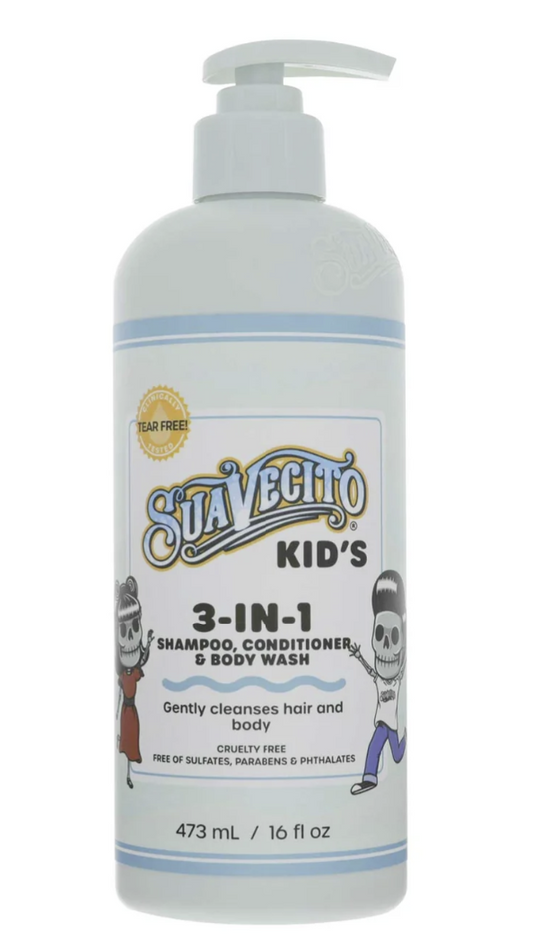 Suavecito Kid's 3-in-1 Shampoo, Conditioner, Body Wash 16oz