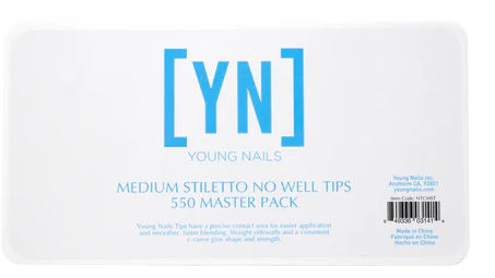 YN Medium Stiletto No Well Tips 550 Master Pack