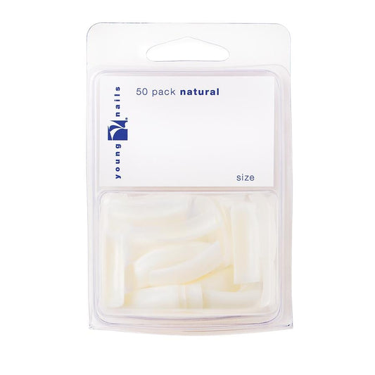 Young Nails Natural Tips 50-Pack Refill #7