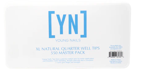 YN XL Natural Quarter Well Tips, 550 Master Pack