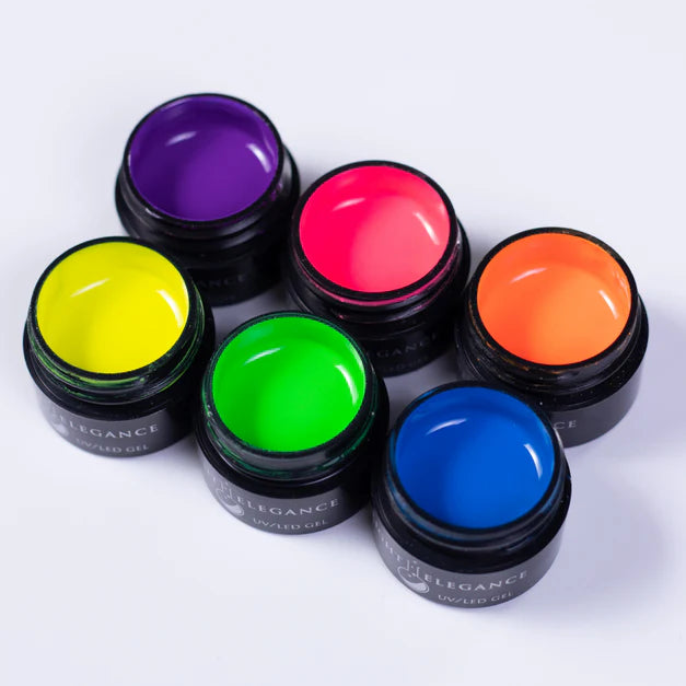 Light Elegance Neon LE Gel Paint Kit :: Contains six Neon LE Gel Paints