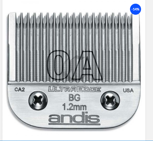 Andis Size 0A - Leaves Hair 3/64" - 1.2 mm Ceramic Replacement Blade