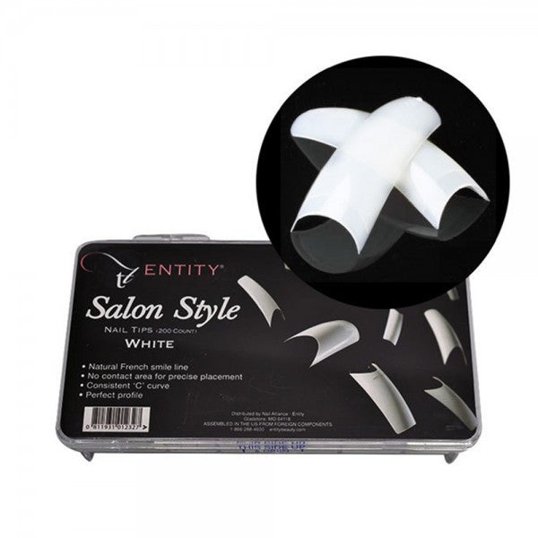 Entity Salon Style Nail Tips - White 200 count