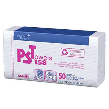 PS Towels 158 2-Ply Huck White Finish (50/Box)