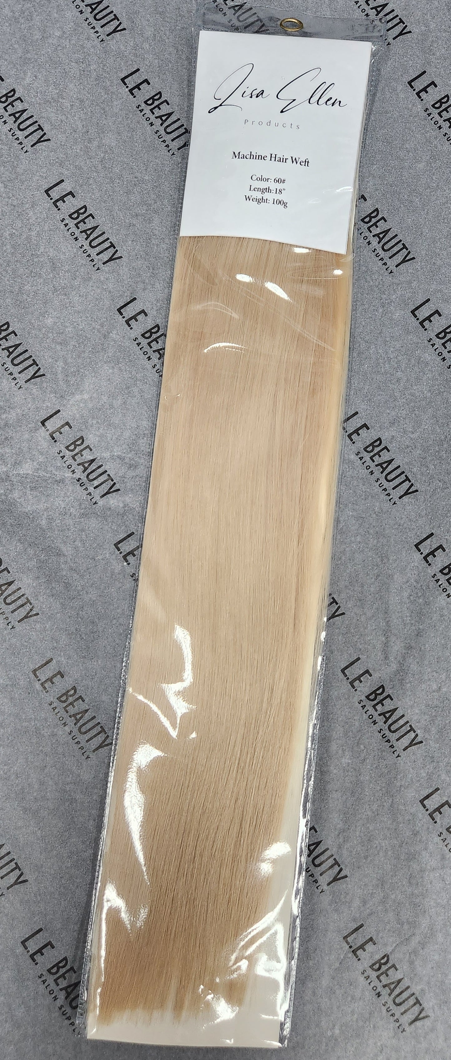 Lisa Ellen 18 inch Weft Hair Extension #60 Platinum Blonde