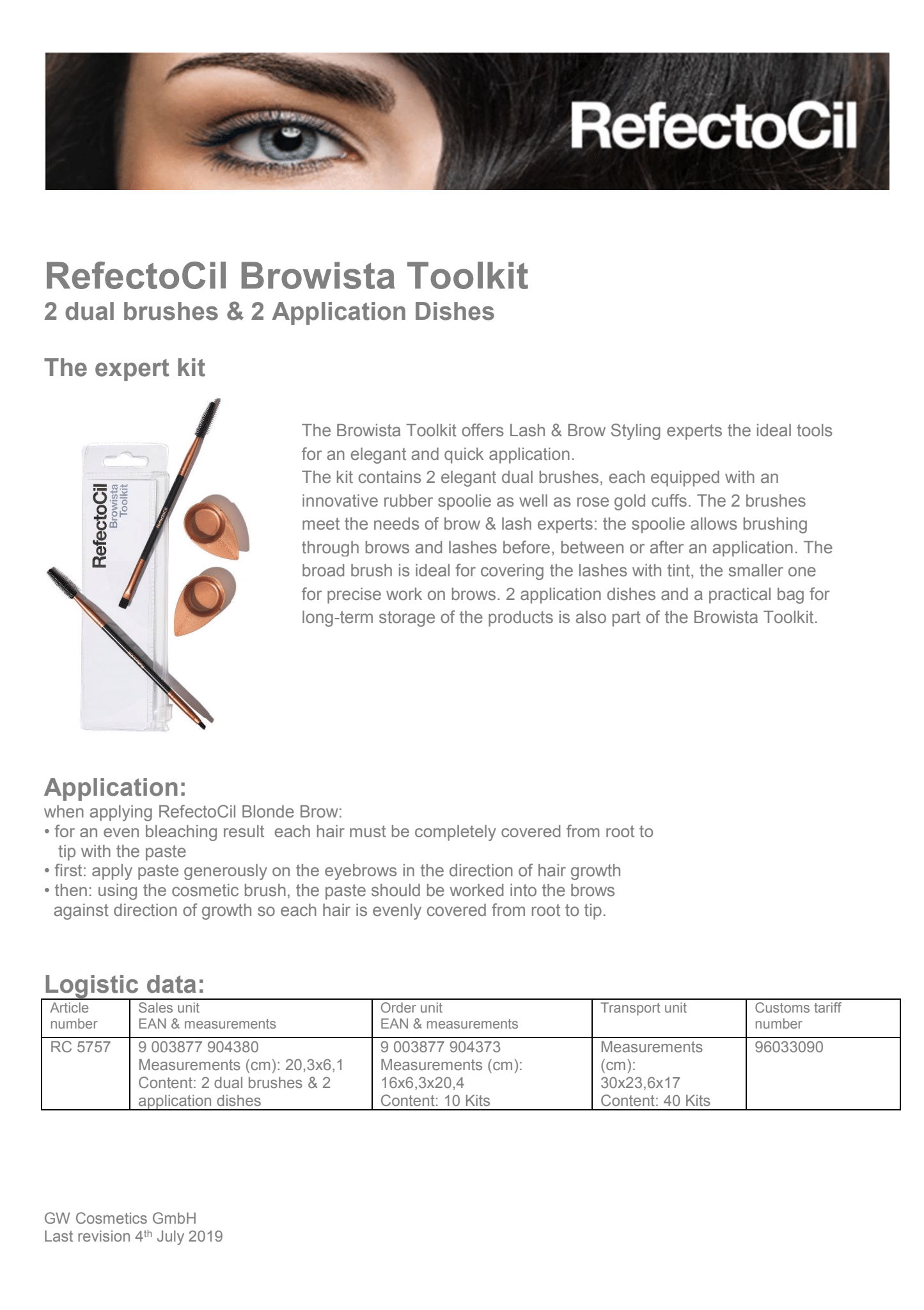 "RefectoCil Browista Toolkit Includes 2 brushes and 2 mini dishes"