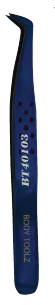 Body Toolz Blue Moon Eyelash Extension Tweezers - Boot Tip Tweezer