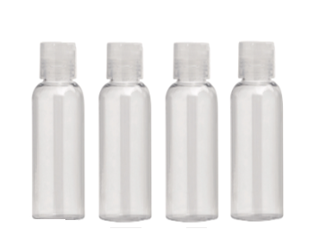 4 piece Clear Travel Bottle Set