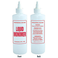 Soft 'N Style 8 oz. Imprinted Nail Solution Bottle - Liquid Monomer