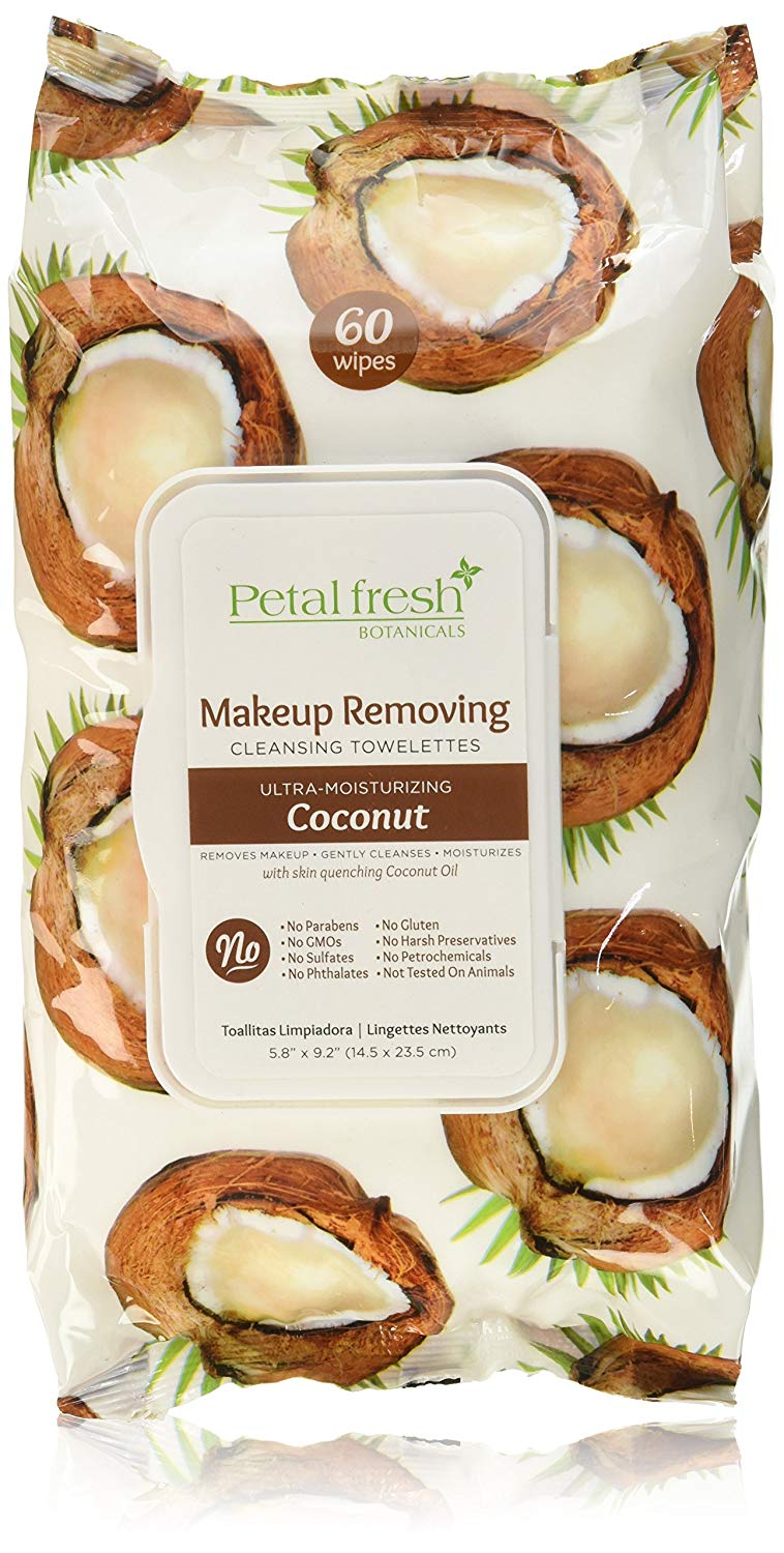 Petal Fresh Make-Up Removing Cleansing Towelettes Coconut (60 Count)