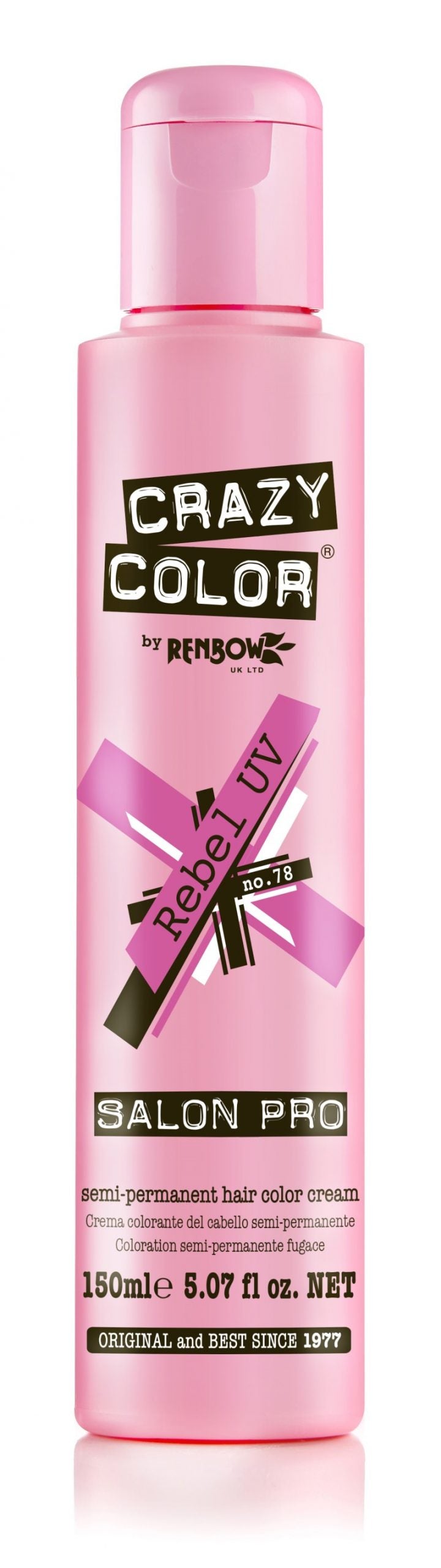 Crazy Color Semi-Permanent Hair Color Cream - Rebel UV No. 78 (150ml)