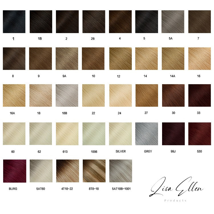 Lisa Ellen 18 inch hair extensions tape in Platinum