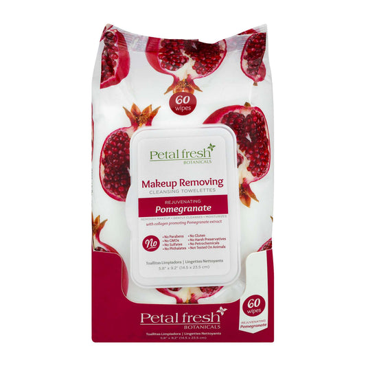 Petal Fresh Make-Up Removing Cleansing Towelettes Pomegranate (60 Count)