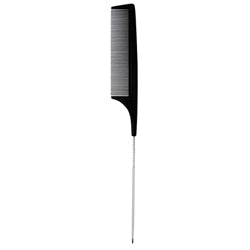 Salon Chic 9-1/4" Pin Tail Carbon Comb Fine Teeth