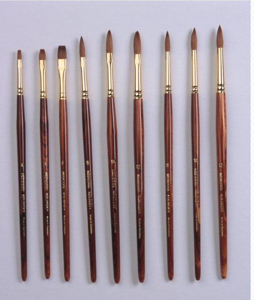 Medicool Kolinsky “German Made” 100% Sable Brushes