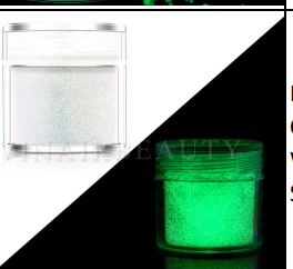 L.E. Beauty Fine Nail Glitter 10g Bottle         GLOW IN THE DARK!!