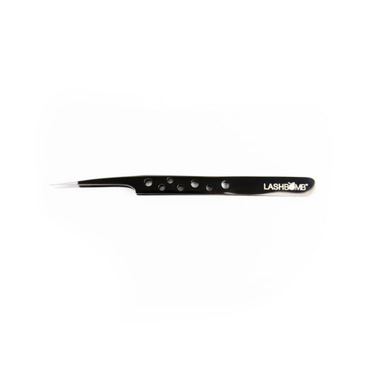 LASHBOMB Black Fuze Angled Tweezers - #46