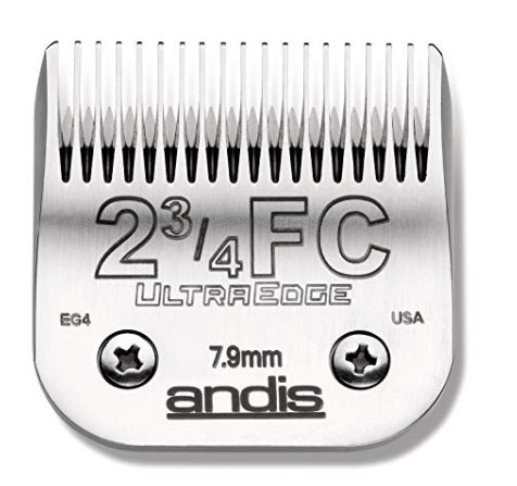 UltraEdge Carbon-Infused Steel Clipper Blade, size 2 3/4, leaves hair 5/16-7.9mm