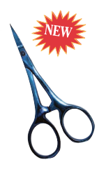 Body Toolz Blue Titanium Curved Blade Eyebrow Scissor 3 1/2" CS2070