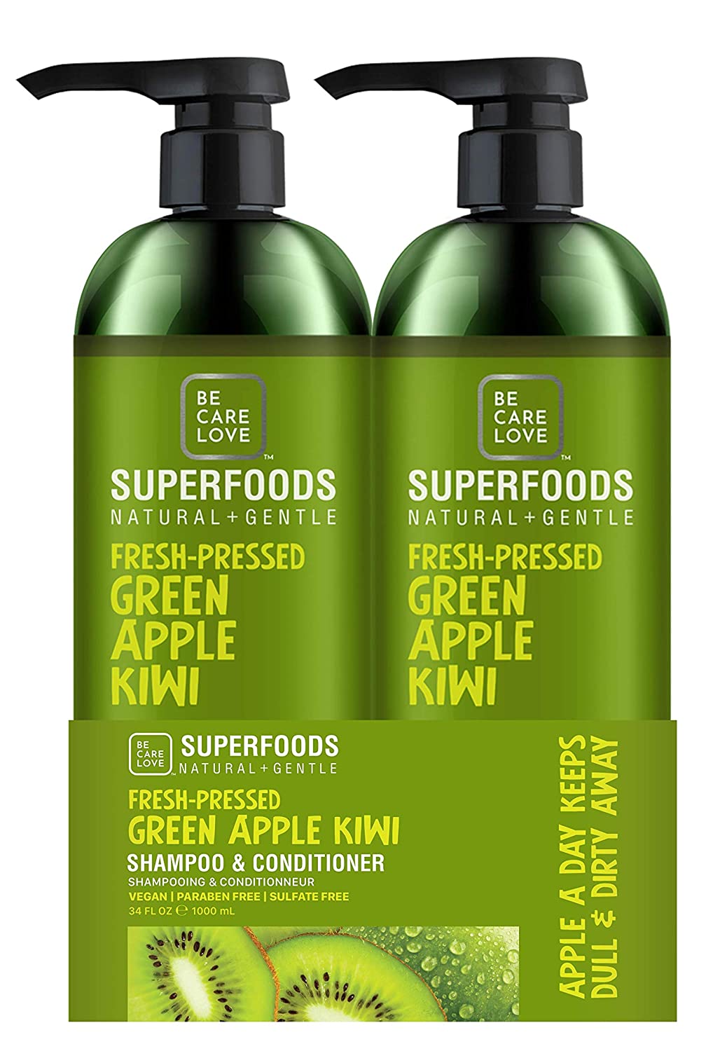 BCL Superfoods Natural + Gentle Clarifying Shampoo & Conditioner Twin Pack 34 oz