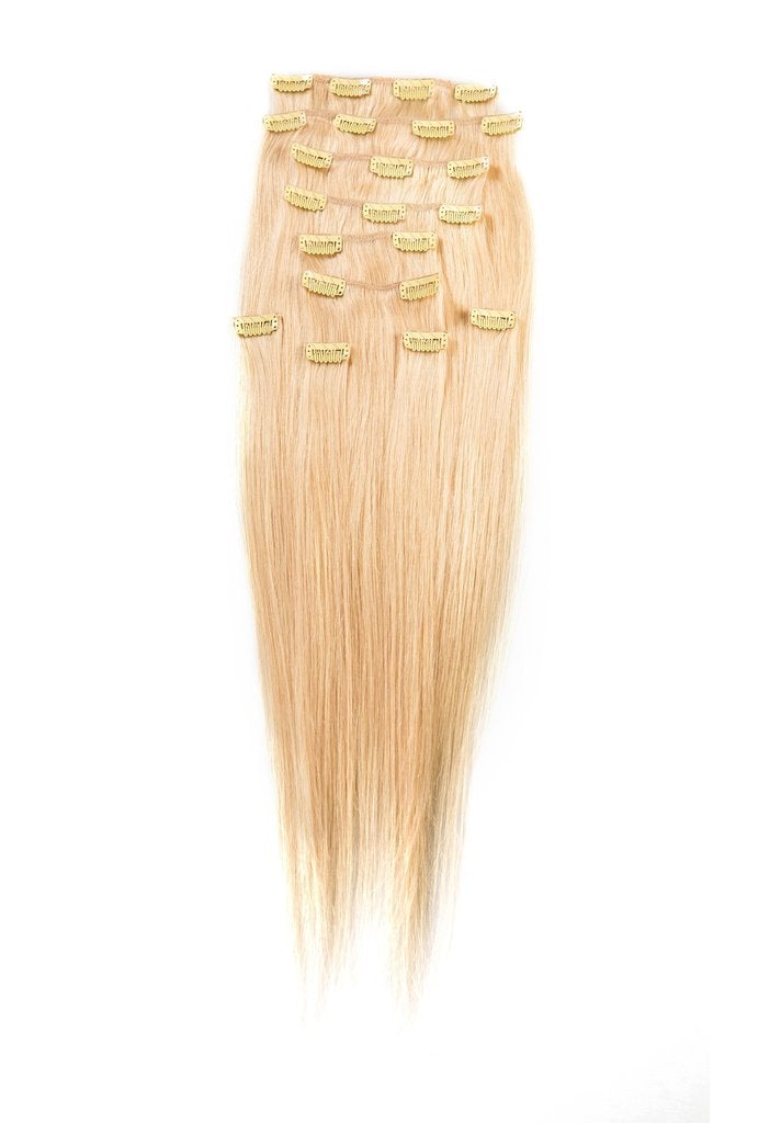 Premium Clip-In Straight, Color #1001 Platinum Blonde