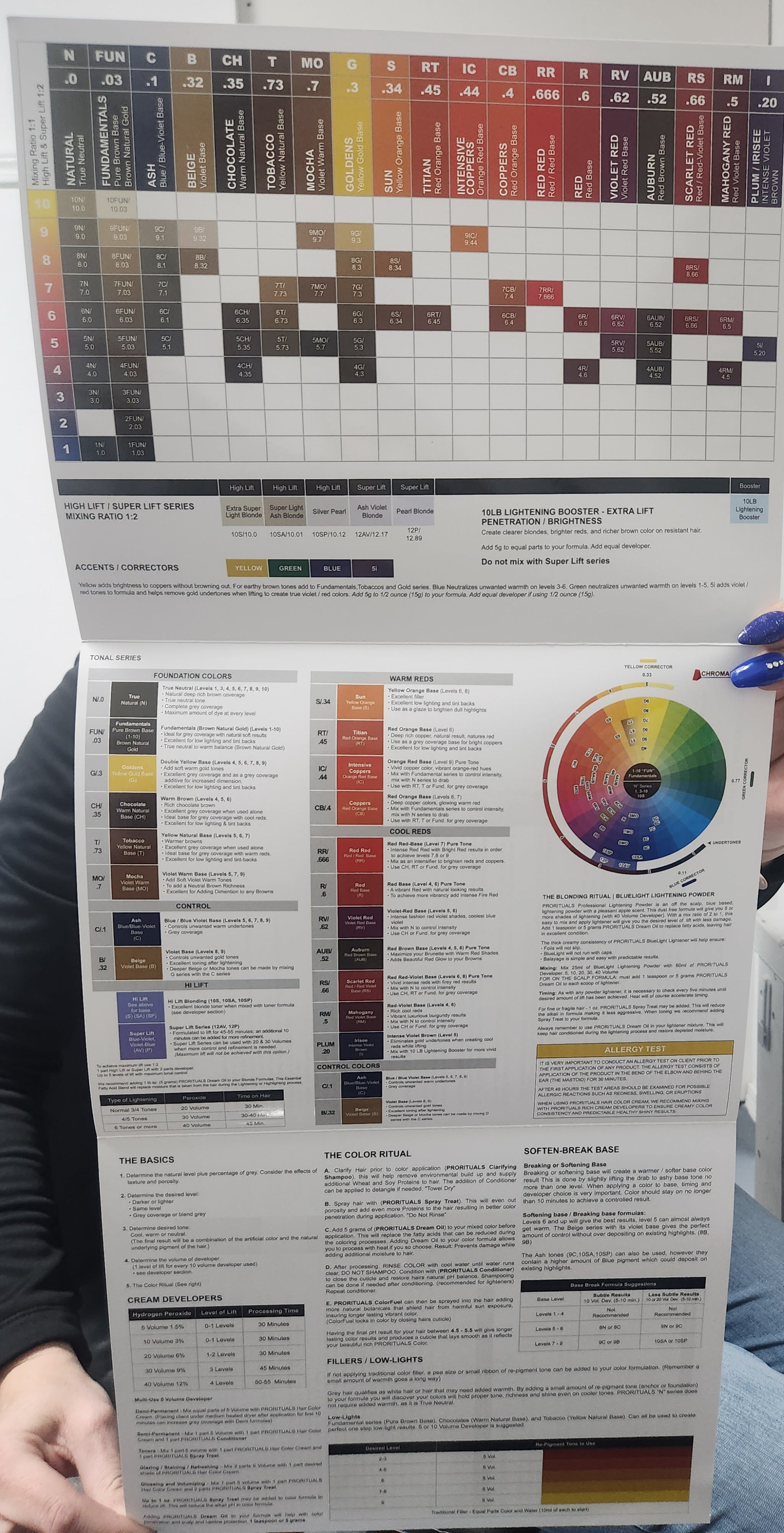 Buy ProRituals Color Paper Chart Online | L.E Beauty - Denver, CO