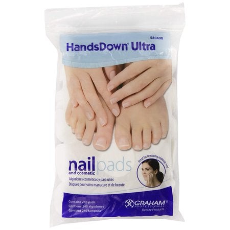HandsDown Ultra nail pads and cosmetic
