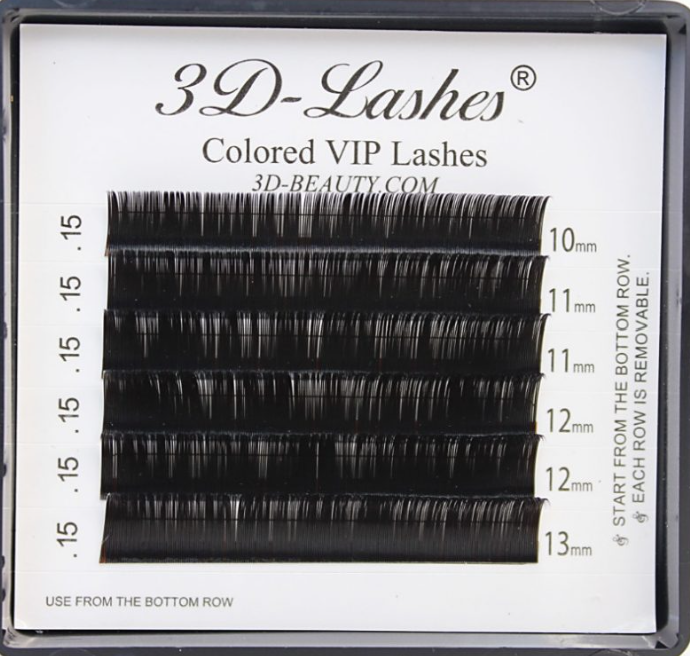 3D Beauty Colored Vip Lashes - 1/2 trays