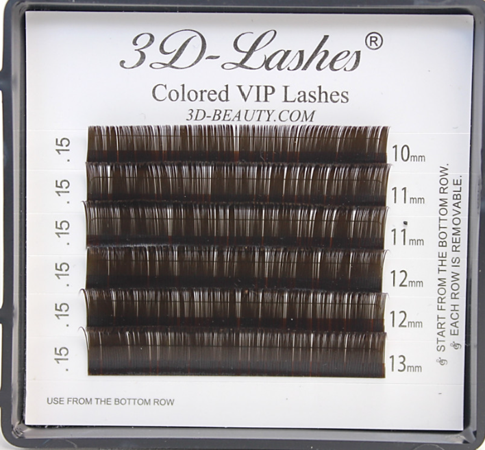 3D Beauty Colored Vip Lashes - 1/2 trays