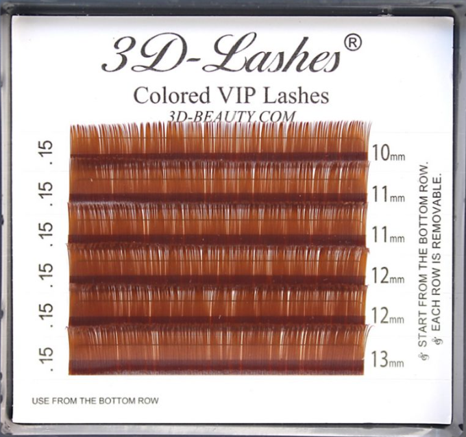 3D Beauty Colored Vip Lashes - 1/2 trays