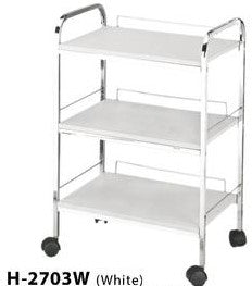 Beauty Trolley, 3-Shelf, White