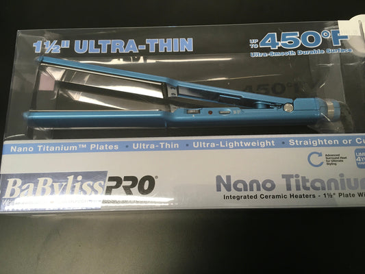 BabylissPro Nano Titanium - Plated Ultra- Thin Straightening Iron