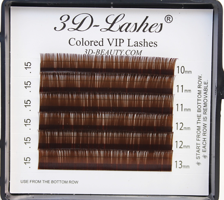 3D Beauty Colored Vip Lashes - 1/2 trays