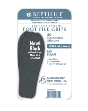 Backscratchers SeptiFile foot File Black 80 Grit (50 Count)