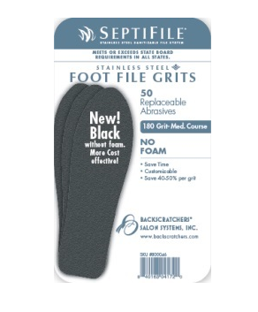 Backscratchers SeptiFile foot File Black 180 Grit (50 Count)