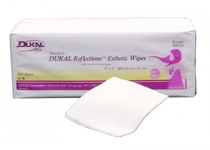 DUKAL Reflections™ 100% Cotton Non Woven Esthetic Wipe, 2"x 2"