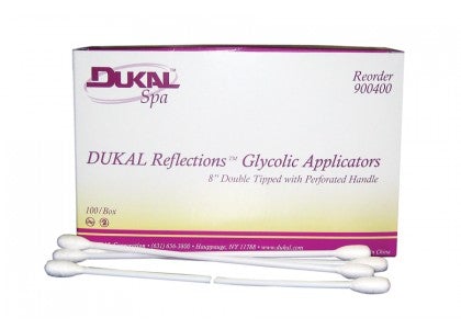 Dukal Reflections™ Glycolic Applicators, 8", Dual Tip