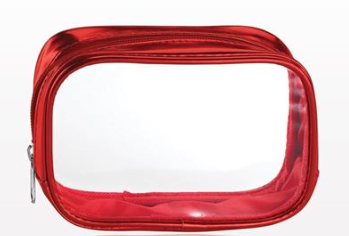Red Metallic Cosmetic Bag