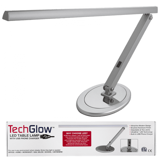 Americanails TechGlow LED Table Lamp + USB Phone Charger