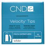 CND Velocity White Tips 50 count - Size 6